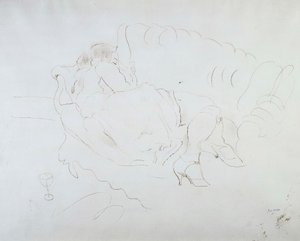眠っているアメリカ人 作： Jules Pascin